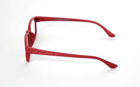 海洋プラスチック アップサイクル オーシャングラス ブルーライトカット (クリア) レンズ レッドフレーム / サングラス 眼鏡 鯖江眼鏡 小浜市 / アノミアーナ[BFDM006]