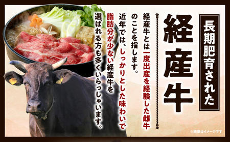 黒毛和牛（経産牛）肩ローススライス（計1.0kg） 黒毛和牛 肩ロース スライス