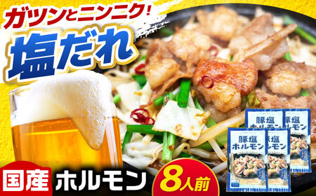 岐阜県産豚もつの鉄板焼き「元祖みたけとんちゃん」豚塩味（8人前）[AVAA039]ホルモン 塩