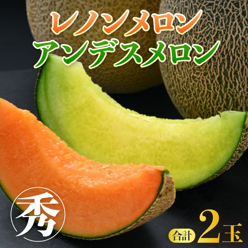 【ふるさと納税】【先行予約】メディアで紹介！今話題のレノン 佐藤農園の赤肉と青肉食べ比べ計2玉（レノンメロン・アンデスメロン）農家直送 秀品 / フルーツ くだもの 特産 旬 夏 果物 完熟 メロン 朝どれ 美味しい お取り寄せ 贈答 ※2027年6月中旬～7月末の間に発送予定