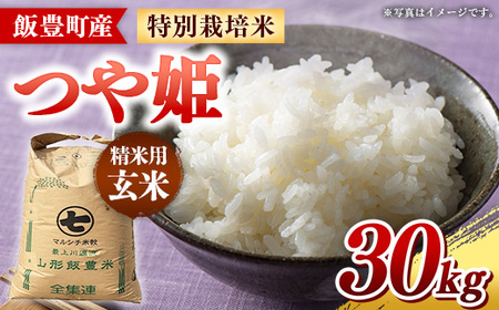 飯豊町産 特別栽培米つや姫 玄米 30kg 令和7年産 おこめ ごはん 銘柄 ブランド米 山形県 飯豊町