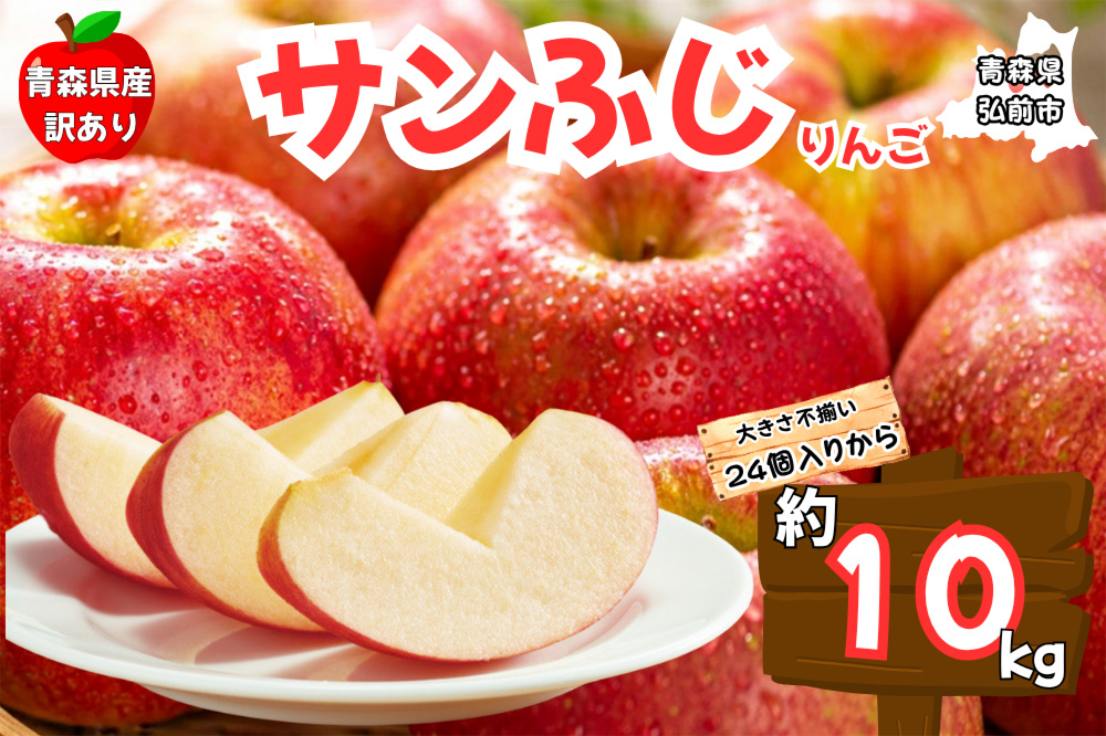 【25年11月〜発送】りんご【訳あり ご家庭用】サンふじ 10kg 青森県産 青森 果物 フルーツ 林檎 リンゴ くだもの