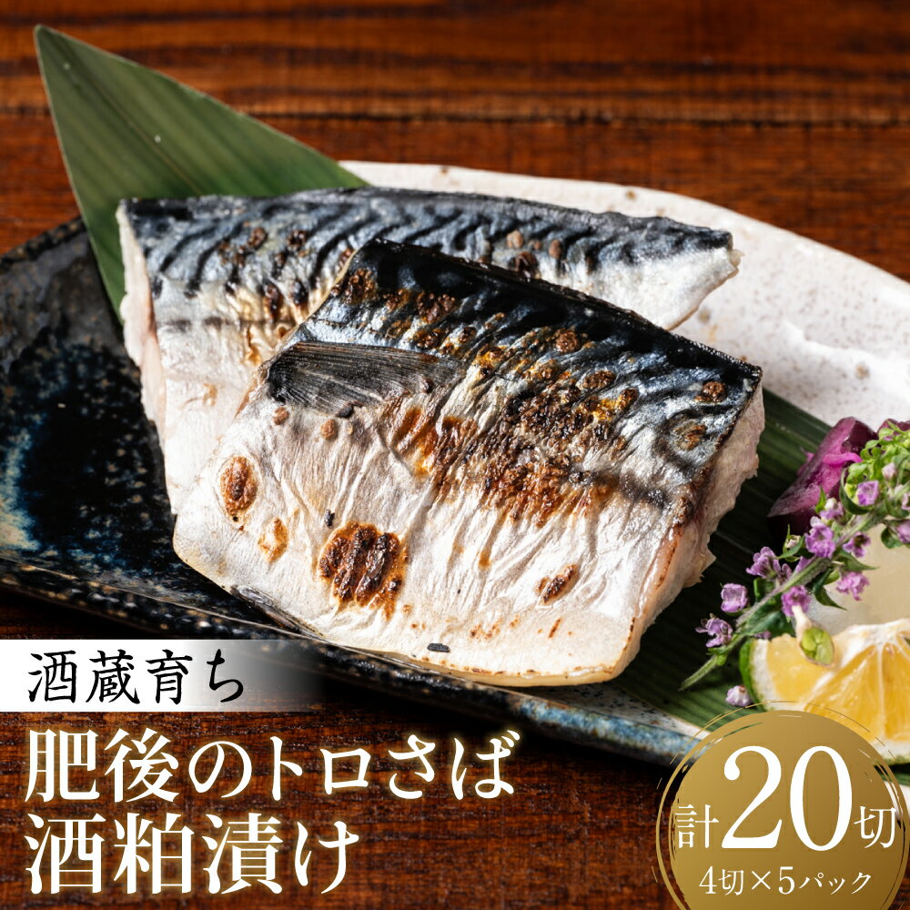 【ふるさと納税】酒蔵育ち 肥後のトロさば 酒粕漬け 4切入×5パック 合計20切 おかず レシピ 焼き魚 酒粕漬け 酒粕 トロサバ さば サバ 鯖 魚 熊本 八代市 送料無料