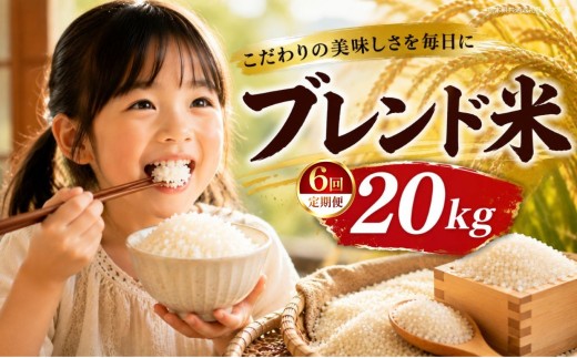 【定期6回】栃木県産ブレンド米 20kg  | 発送 ふるさと 納税 コシヒカリ お米 精米 白米 玄米 大粒 共通返礼品 送料無料 那珂川町 栃木県【栃木県共通返礼品】