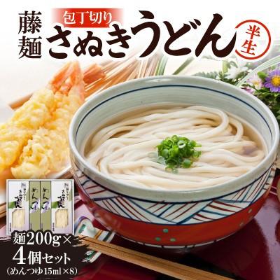 ふるさと納税 香川県 藤麺「包丁切りさぬき半生うどん」AN-20S