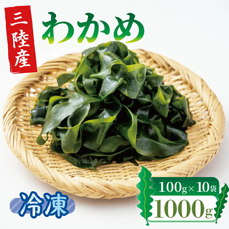 【ふるさと納税】 三陸わかめ 塩蔵わかめ 1kg 100g×10 冷凍 塩蔵ワカメ 小分け 海藻 三陸