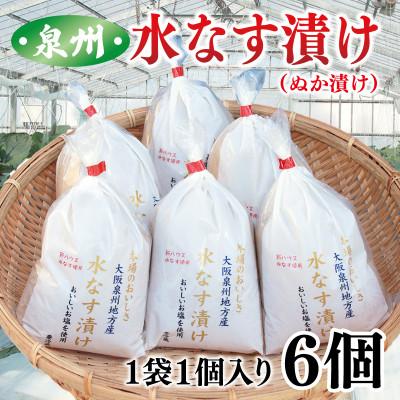ふるさと納税 泉佐野市 大人気 泉州水なす漬け 6個 010B1097