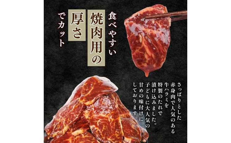 自家製 牛ハラミ たれ漬け 200g×6パック 計1.2kg 訳あり 数量限定 牛肉 焼肉 焼き肉 BBQ バーベキュー ハラミ肉 タレ漬けハラミ 小分け 【(有)山重食肉】（室戸海洋深層水塩使用）