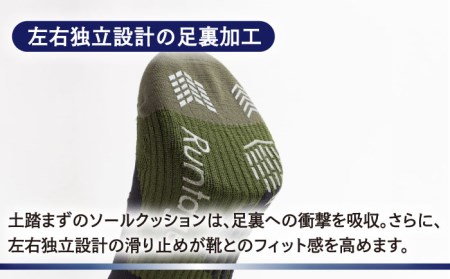 【27-29cm】Runtage 着圧ゴルフソックス アスリートラウンドPRO 先丸タイプ＜ネイビー＞【イイダ靴下株式会社】[HBB006] スポーツウェア ゴルフ ソックス ランニング 運動用