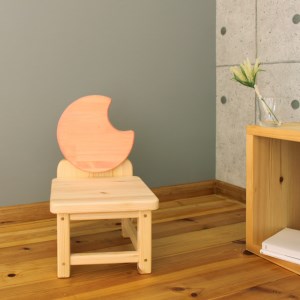こども椅子　おつきさま（color：ピーチ）｜椅子 インテリア 家具 木 椅子 椅子 椅子 ※着日指定不可
