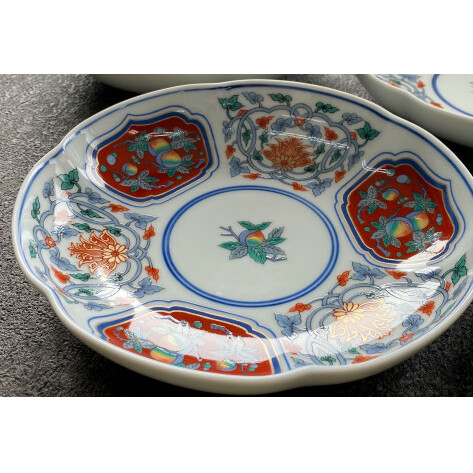 有田焼【其泉】草花果実文 銘々皿（16cm）4枚 賞美堂本店 A40-215_イメージ2