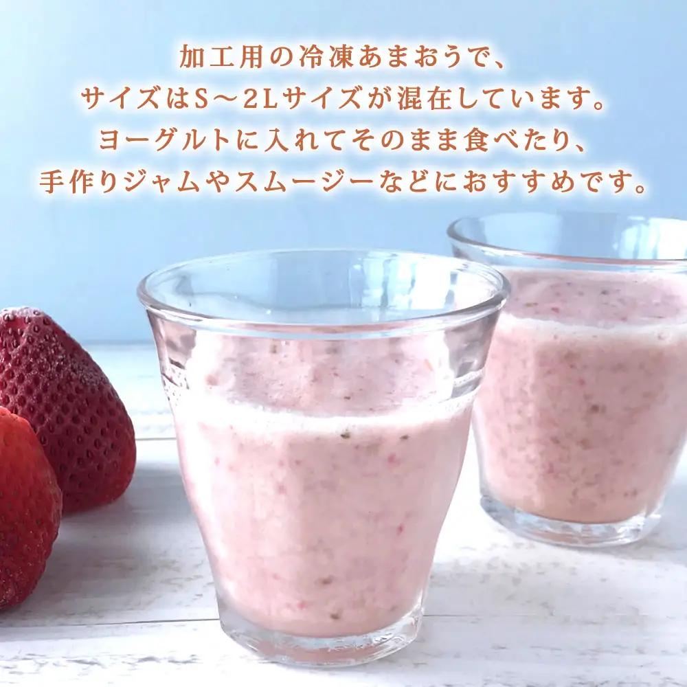 [ 定期1ヶ月毎3回 ] やまや 【 濃厚な味わい！ 】 冷凍いちご 博多あまおう 約1kg （ 1kg × 1袋 ） いちご 苺 イチゴ くだもの 果物 フルーツ あまおう 冷凍 冷凍苺 冷凍イチゴ