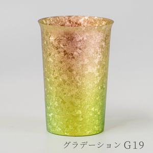 チタン二重タンブラー 窯創り 広口小 グラデーションG19 290ml