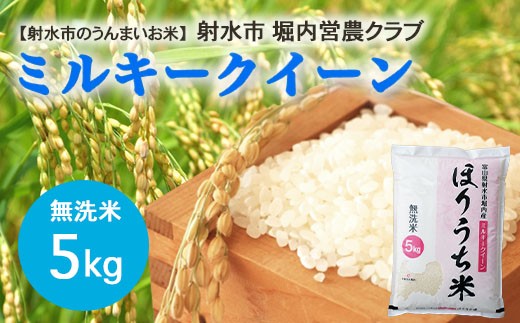 
                  【射水市】【射水の美味しいお米】ほりうち米 R8年度産ミルキークイーン5kg【無洗米】｜米 こめ コメ ミルキークイーン ミルキークィーン 無洗米 むせんまい ブランド米 銘柄米 人気 ランキング 富山 富山米 北陸 北陸米 富山ミルキークイーン 北陸ミルキークイーン 精米ミルキークイーン 5キロ 5キロ米 5kg 5kg米 ※2026年9月下旬～10月中旬頃に順次発送予定 ※離島への配送不可
                