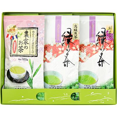 ふるさと納税 袖ケ浦市 緑茶セット　特上緑茶、高級緑茶、農家のお茶セット(100g×3　計300g)