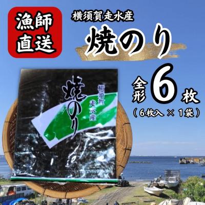 ふるさと納税 横須賀市 【訳あり】欠け 海苔 全形6枚×1袋(全形6枚) 漁師直送 上等級 焼き海苔 のり