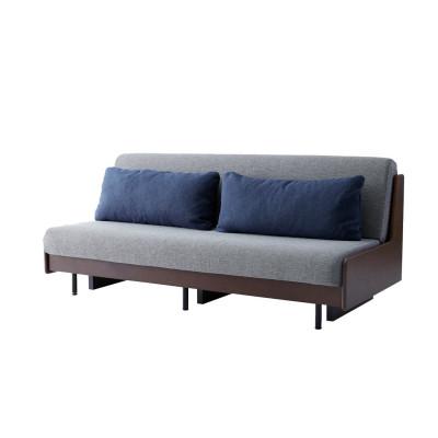 ふるさと納税 大川市 ソファベッド 幅180 ペース 180ごろ寝ソファ&lt;オークブラウン×ライトグレー&gt;