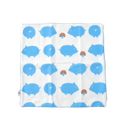 ふるさと納税 忠岡町 nordic+japan　クッションカバー 45×45cm 用 ブタ・ブルー |  | 01