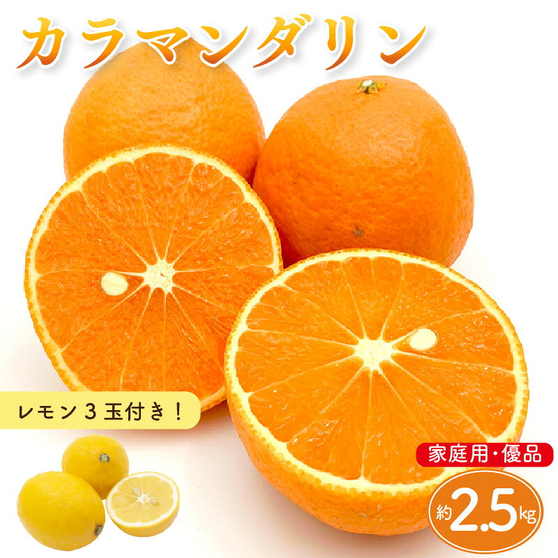 【ふるさと納税】【2027年4月上旬頃から順次発送】 カラマンダリン 家庭用(優品) 約2.5kg & 瀬戸内海の島レモン 3玉 セット | 柑橘 レモン みかん 蜜柑 mikan 檸檬 オレンジ かんきつ セット 瀬戸内海 愛媛県 松山市 ココオ Koko'o