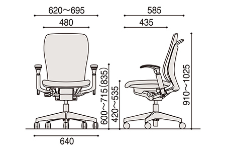 イトーキ『フルゴチェア』ハイバック 肘つき ウレタンキャスター ブラックフレーム ＰＶ張地：ブラックＴ（KF437PVM-T1T1F）【EI159W1】