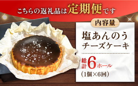 【全6回定期便】【ヒルナンデスで紹介されました！】五島列島 チーズケーキ 塩あんのう ケーキ 塩 しお ソルト いも 芋 スイーツ お菓子 菓子【虎屋】[RBA018]