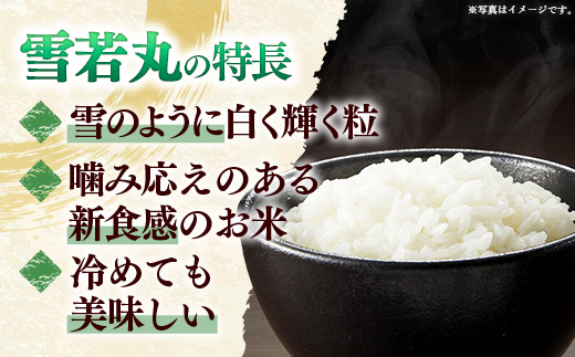 【令和7年産】飯豊町産 雪若丸 玄米30㎏ おこめ 米 ごはん 弾力 品種 銘柄 ブランド米 おすすめ 送料無料 山形県 飯豊町