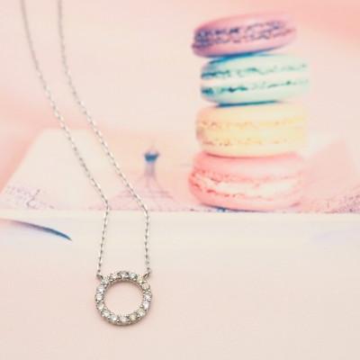 ふるさと納税 山梨県 プラチナ 0.2ctダイヤモンド　サークルペンダントネックレス　HH018645 |  | 02