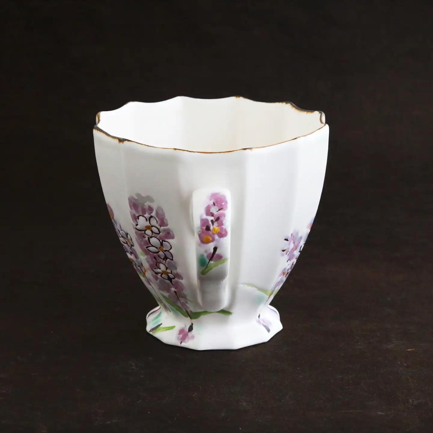 【美濃焼】koyomiお花マグカップ 7月 ラベンダー【buzan 武山窯】食器 コーヒーカップ ティーカップ [MBA019]