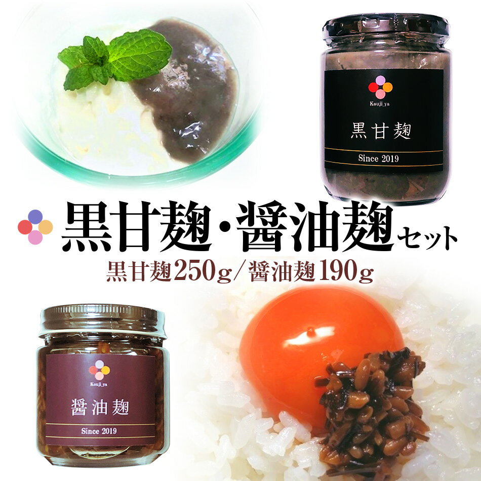 【ふるさと納税】黒甘麹・醤油麹セット 2種類 黒甘麹250g 醤油麹190g 麹家 麹 発酵食品 調味料 冷蔵 九州 送料無料