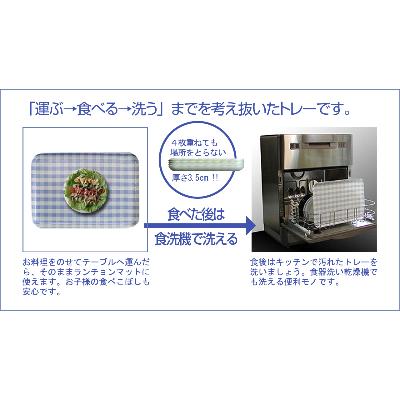 ふるさと納税 海南市 和歌山県海南市 STトレー L 39cm ミルキーチェック イエロー 2枚組 食洗機対応のトレー |  | 03
