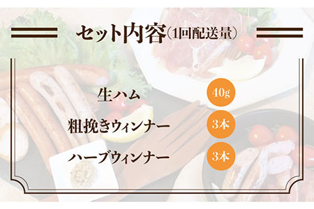 【全12回定期便】糸島の陽光ハムセット2 志摩スモークハウス[AOA013] 詰め合わせ ギフト お歳暮 ソーセージ 生ハム ウインナー ハム