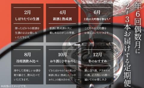 【偶数月定期便・年6回お届け】地酒豊能梅の頒布会 日本酒お楽しみ便 - お酒 おさけ 日本酒 アルコール 飲み物 飲物 飲料 定期便6回 毎回2～3本お届け 頒布会 飲み比べ 香南市 Wgs-0074