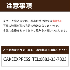 日時指定可 ザッハトルテ 写真ケーキ 5号 チョコケーキ