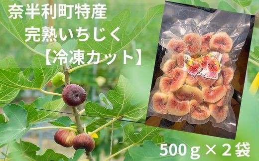 116027 冷凍いちじく 完熟 約500g ２袋 フルーツ 産地直送 露地栽培 真空包装 高知県 奈半利町 無花果 イチジク いちぢく 入手困難 こだわり / 高知県 奈半利町