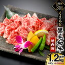 【ふるさと納税】【定期便3回】 くまもと黒毛和牛 焼肉用 400g 牛肉 高級 黒毛和牛 送料無料