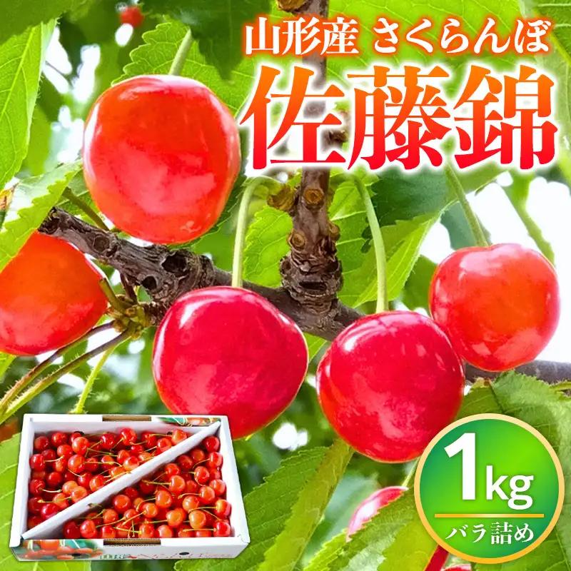 山形県産 さくらんぼ 佐藤錦 1kg バラ詰め 秀品 Lサイズ以上 【令和9年産先行予約】FS26-626