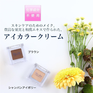 オーガニックアイカラークリーム（アイカラークリーム）　ブラウン色 【170010-2】化粧品 ｱｲｼｬﾄﾞｳ 和漢ｴｷｽ 保湿 国産