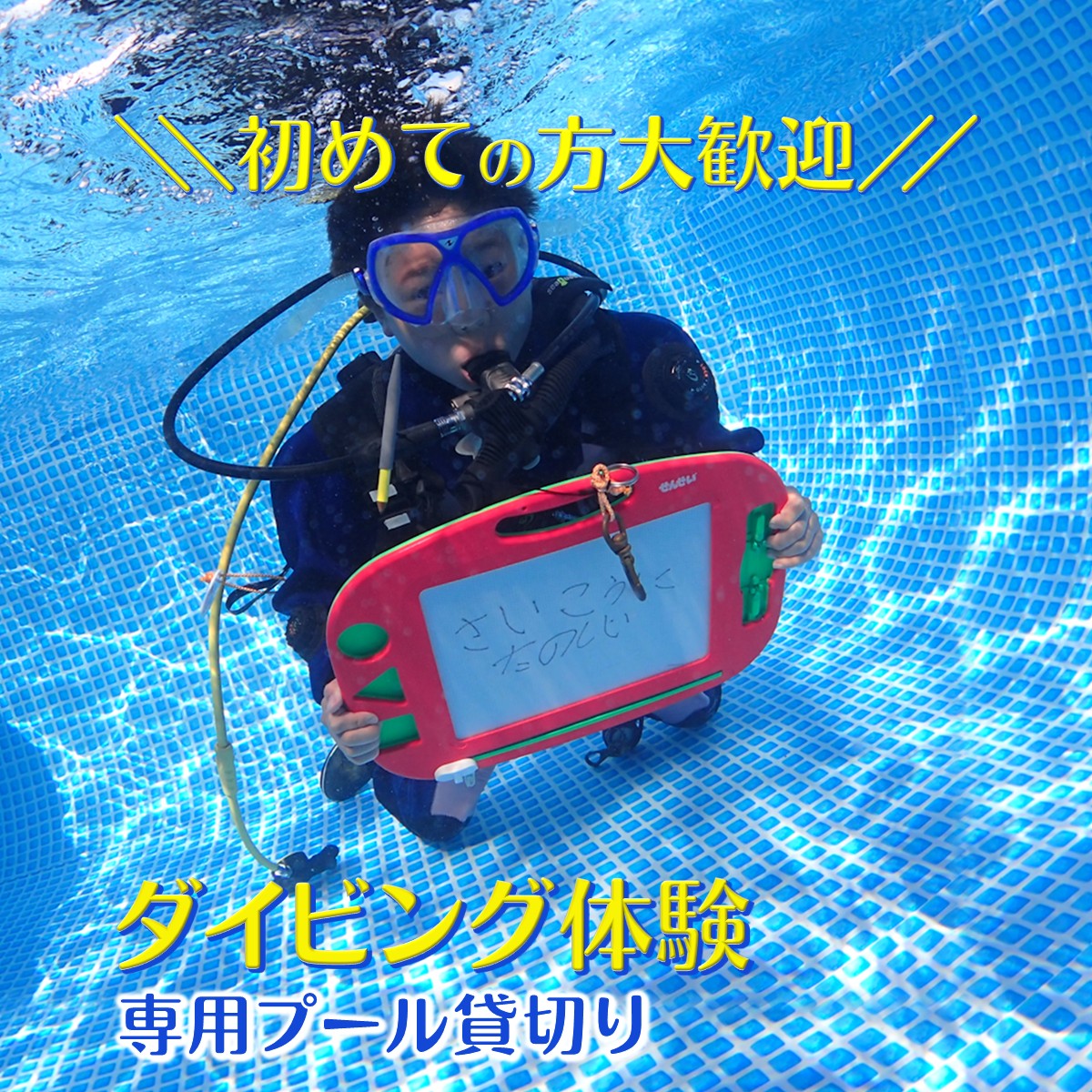 【ふるさと納税】ダイビング体験 ダイビング専用プール貸切り 3時間 貸切体験 初心者歓迎 プールでダイビング スキューバダイビング スクーバダイビング 体験ダイビング アクティビティ PADI ダイビングスクール 体験チケット おすすめ 年中潜れる 近場で遊ぶ