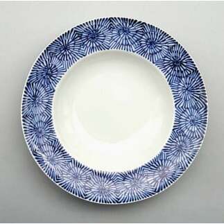 有田焼 惣太窯 パスタ皿 ペア 2個セット 蛸唐草 市松紋【白峰堂】食器 器 うつわ 手描き A45-298_イメージ4
