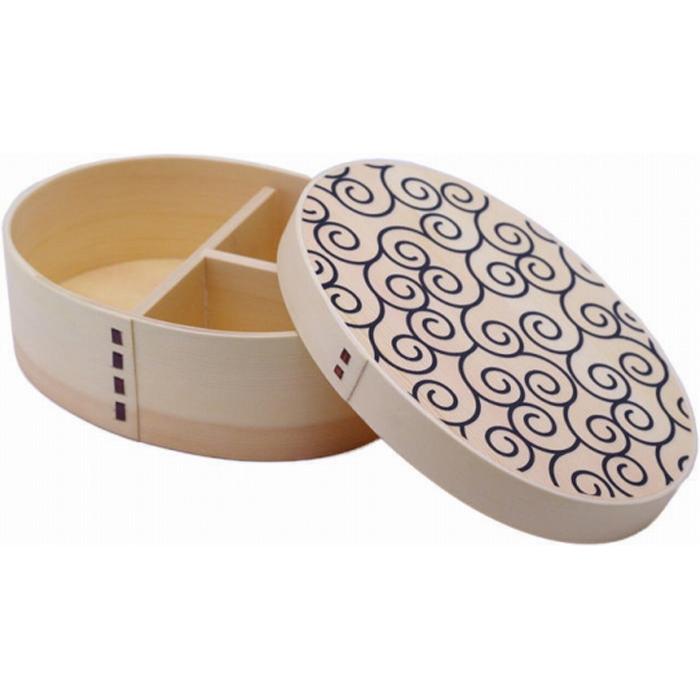 【ふるさと納税】紀州漆器 曲げわっぱ まげわっぱ 弁当箱 白木唐草 黒 ［YS72］