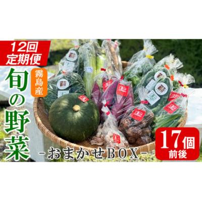 ふるさと納税 霧島市 &lt;定期便・全12回&gt;霧島市産の野菜おまかせBOX(17個前後)【FoodBase】K-225-B