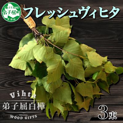 ふるさと納税 弟子屈町 2026年7月発送開始 弟子屈産 白樺使用 フレッシュヴィヒタ 3束 北海道 弟子屈町 1511