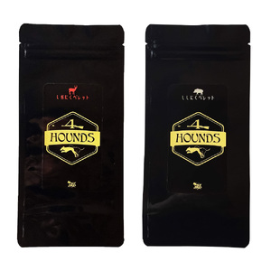 【6回定期便】無添加ドッグフード：しかにく＆ししにくペレットセット（各100g×1P）【J00039】