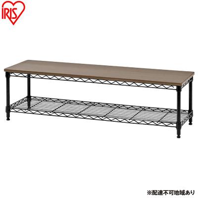 ふるさと納税 大河原町 カラーメタルラック ローボード CML-10302 ブラック アイリスオーヤマ[53753288]