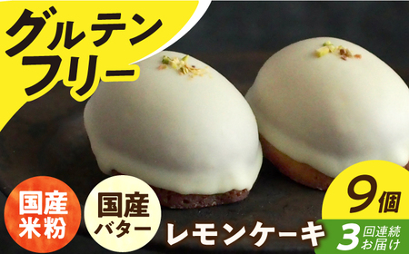 【全3回定期便】グルテンフリー レモンケーキ 9個[EBR006]定期便レモンケーキ 定期便