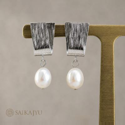 ふるさと納税 川口市 淡水パールピアス「永遠」シルバー