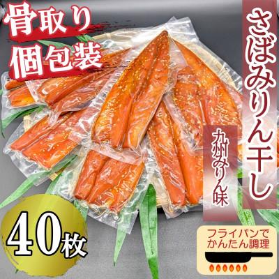 ふるさと納税 飯塚市 食べやすい!&amp;個包装で便利!【骨取り】さば使用 さばみりん干し(九州風の甘め味付)40枚入(飯塚市)