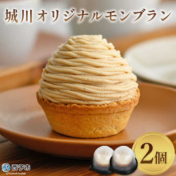【ふるさと納税】栗 スイーツ ＜城川オリジナルモンブラン 2個入り＞ マロン 洋菓子 おかし ケーキ くり お試し 和栗ペースト クリーム 渋皮煮 スポンジ チーズアパレイユ タルト メニークエスト 愛媛県 西予市【冷凍】『2か月以内に順次出荷予定』ふるさと納税モンブラン