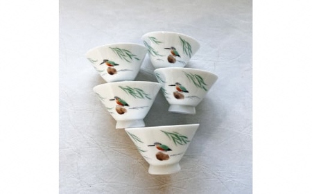 最高級 宇治煎茶 ＆ 煎茶茶碗 セット 宇治煎茶(仙芳)100g 缶入り 煎茶 小川武治茶舗 海峰窯 コラボ商品 絵付け茶碗 セット 茶葉 お茶 日本茶 国産 最高級 京都府【092】