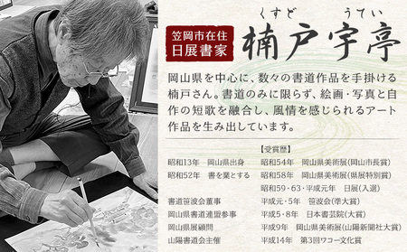 絵 書 書道 アート 季節の絵と書 凍れる池 楠戸宇亭《90日以内に出荷予定(土日祝除く)》岡山県 笠岡市 送料無料 美術 作品 日本画 絵 インテリア